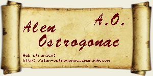 Alen Ostrogonac vizit kartica